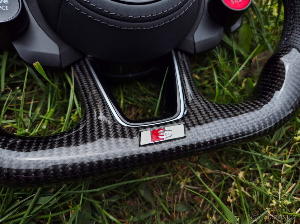KARBONOVY VOLANT AUDI so ŠTART/STOP DRIVE SELECT - 10