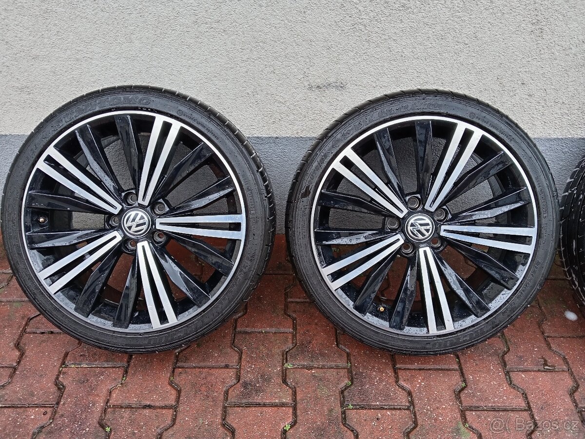 Originál ALU kola VW Škoda R18 + letní pneu - 10