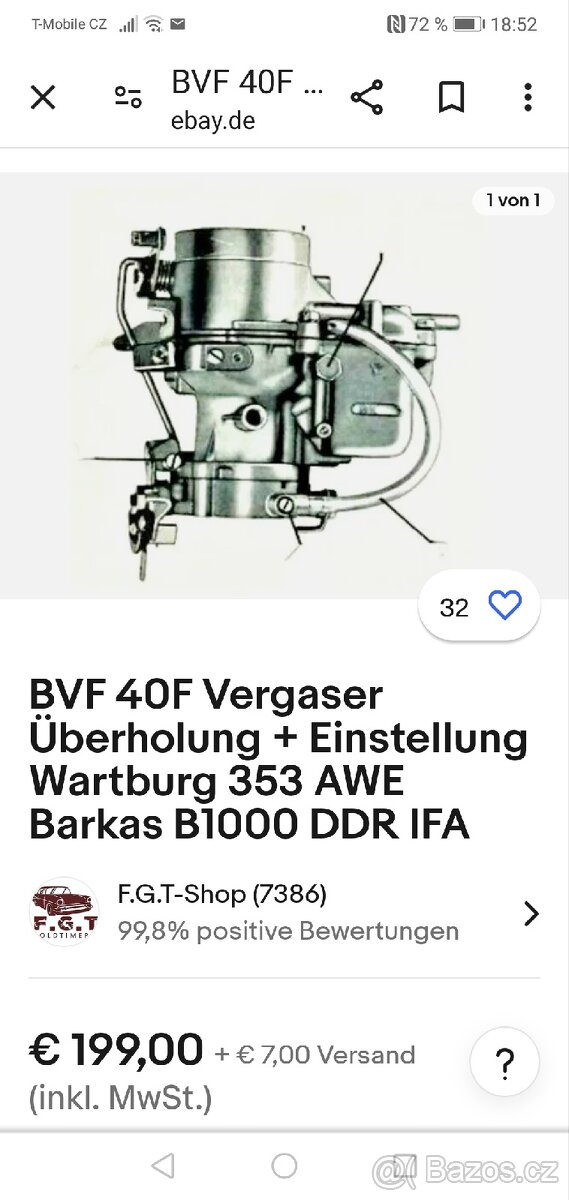 Karburátor BVF 40F. - 10