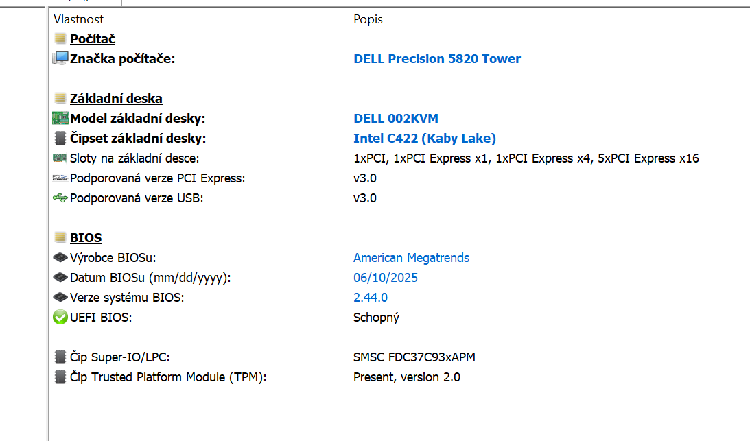 DELL Precision Tower 5820 - XEON W-2135 v4, 64 GB RAM - 10