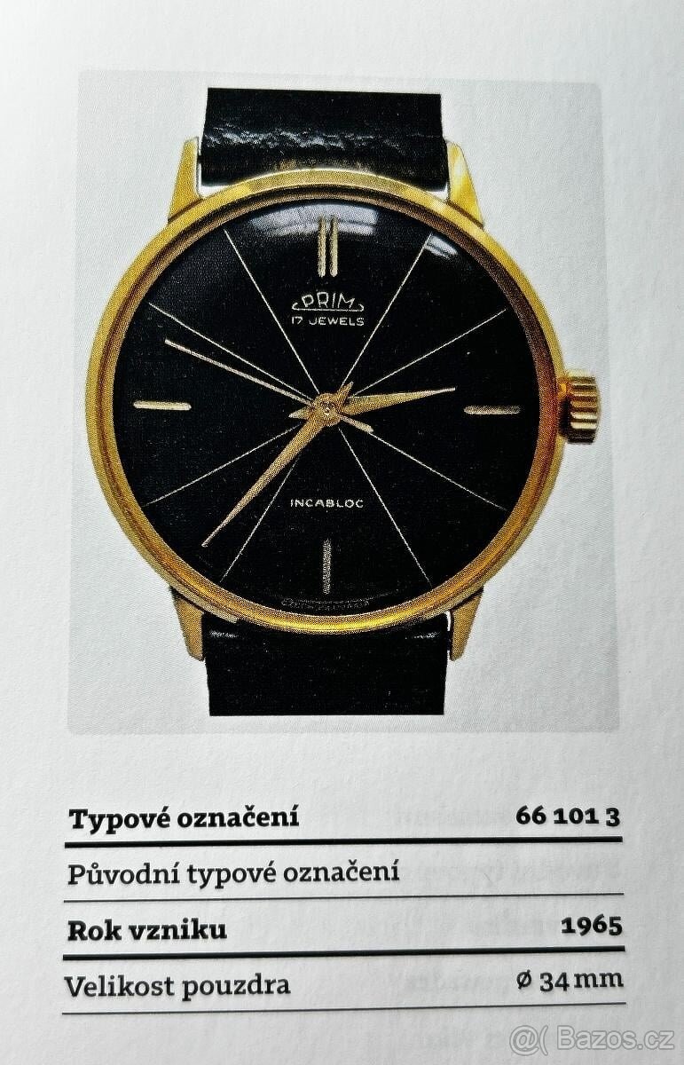 Československé mechanické vintage pánske hodinky PRIM Incabl - 10
