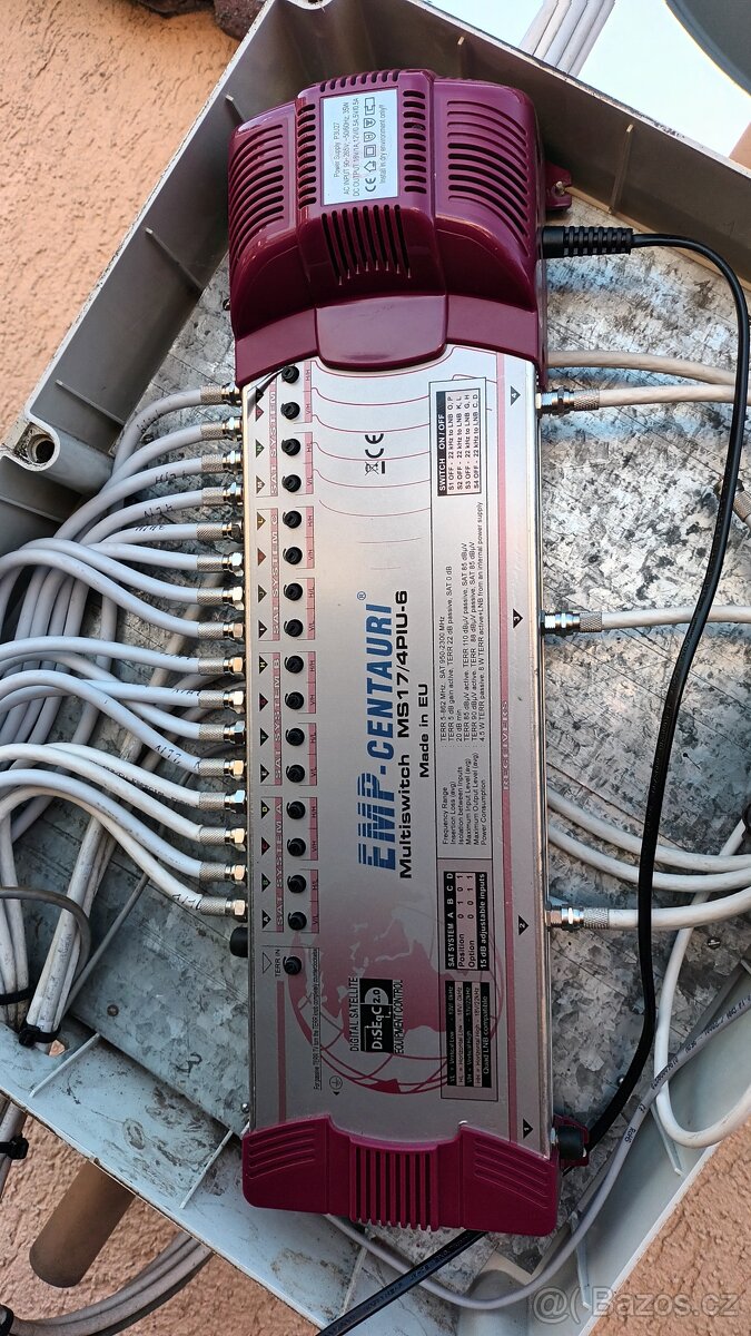 Satelitní komplet - 4 LNB, 4 přijímače - 10