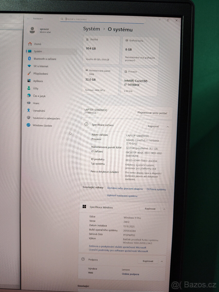 Lenovo Thinkpad p16 g2 i7-14700hx 32G/1T√RTX2000√4k800nitDPH - 10