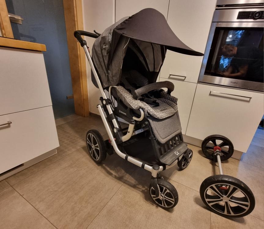 SLEVA-Kočárek Gesslein F6 Air+ ,kožené madlo, C1-Lift taška - 10