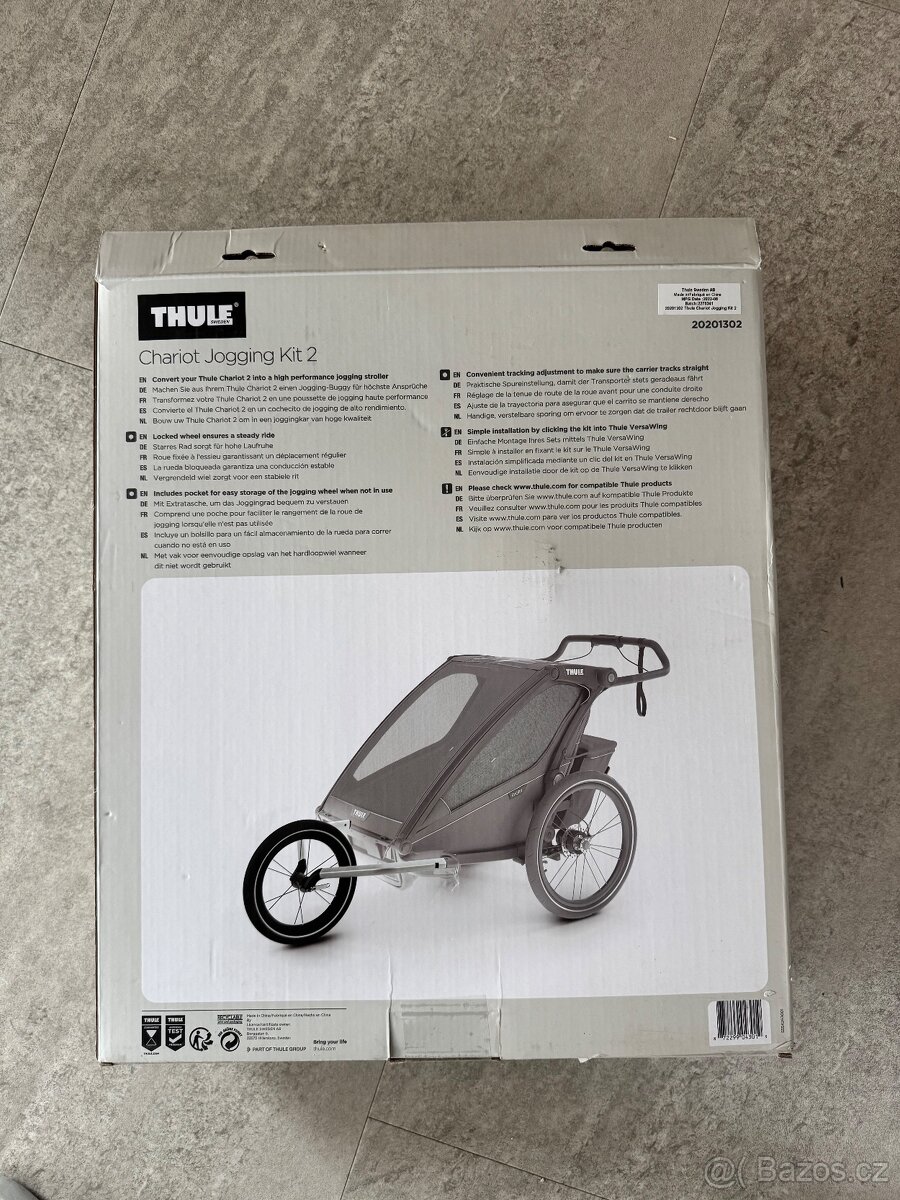Thule charriot sport 2 yellow -pro 2 děti - 10