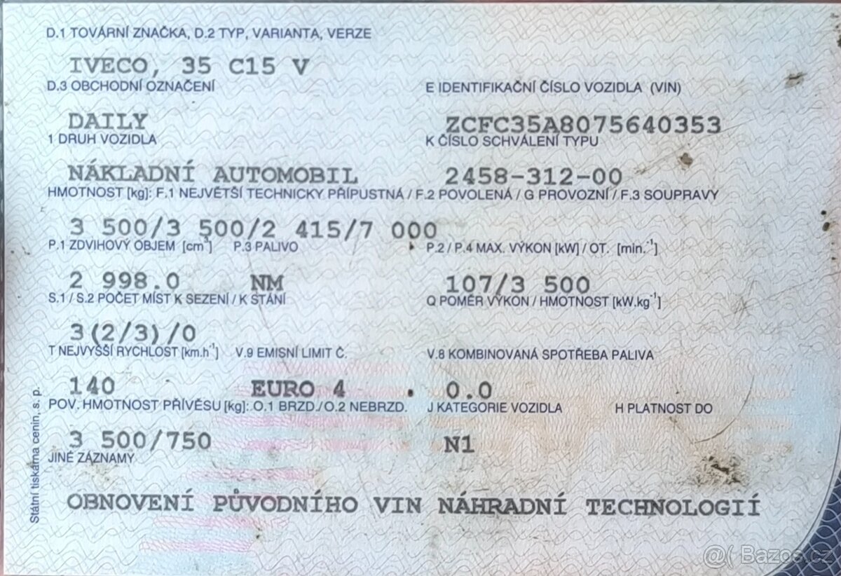 IVECO Daily 35C15V, odpočet DPH - 10