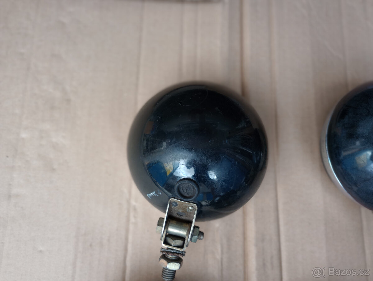 Mlhovky kovové kulaté PAL, černé, nepoužité - 10