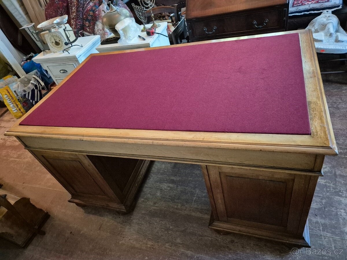 LUXUSNÍ STAROŽITNÝ PSACÍ STŮL - PROSTOROVÝ - 10