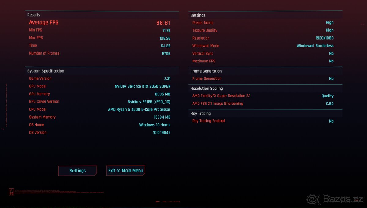 Herní PC Ryzen 5 4500 / RTX 2060 Super 8GB / 16GB RAM - 10