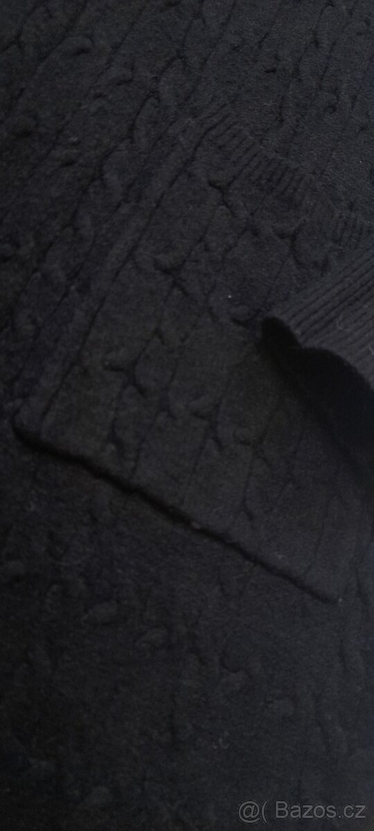 Just Woman černé copánkové svetrové šaty - 10