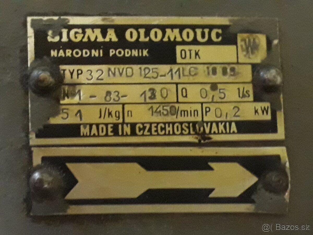 Čerpadlo Sigma nové,32 NVZ aj 32 NVD 125 - 10