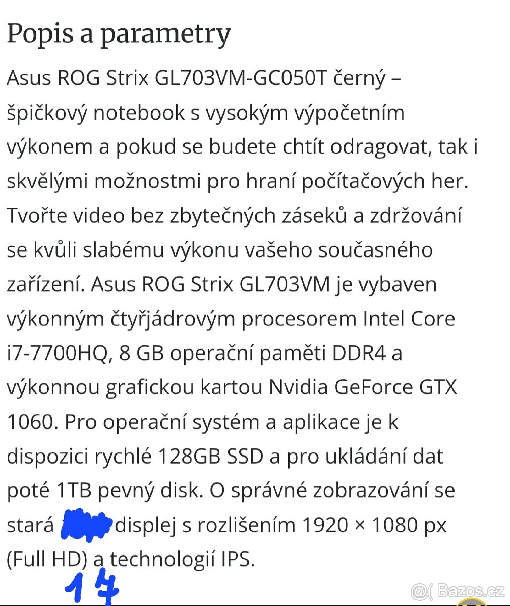 Herní notebook Asus Rog Strix GL703 VM - 10