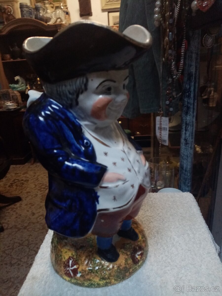 Starožitný keramický glazurovaný džbán - 10