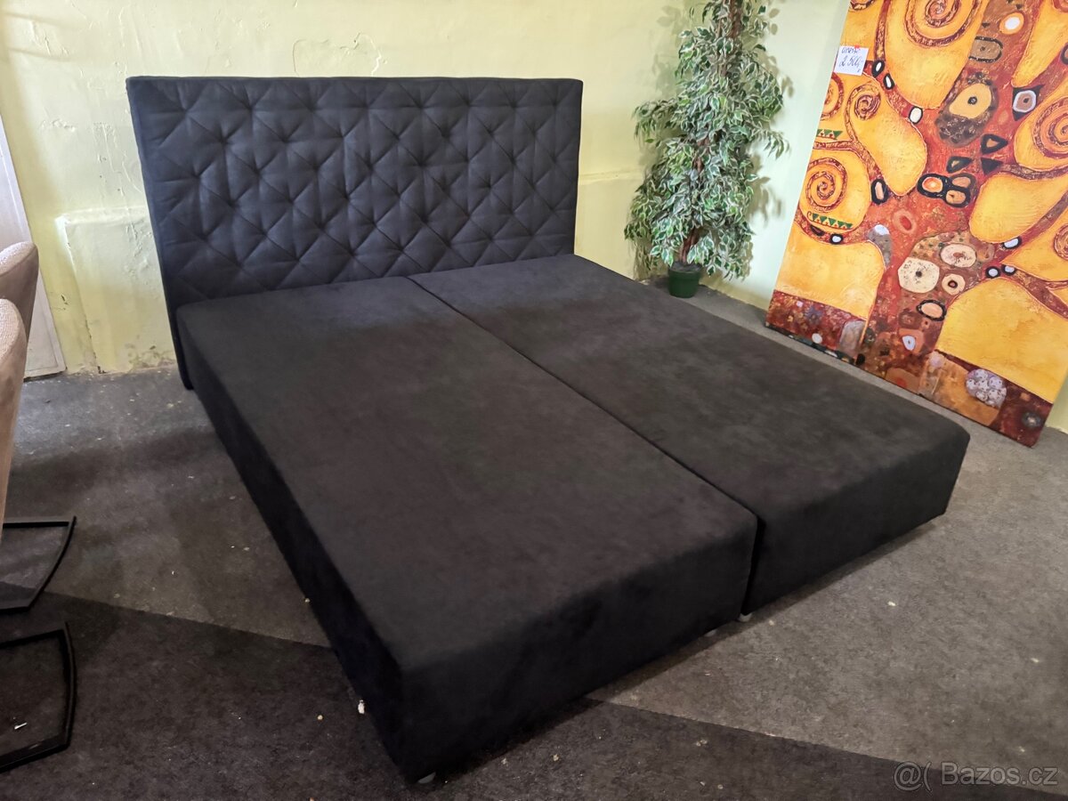 Nová Boxspring postel-letiště 180x200 antracit - 10