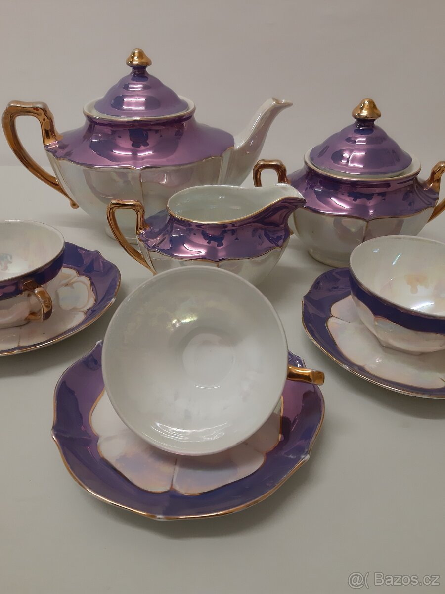 Perleťová čajová souprava - 10