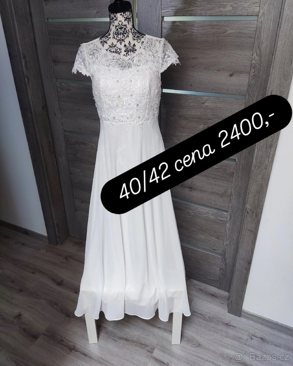 Svatební šaty 20 kusů různé velikosti - 10