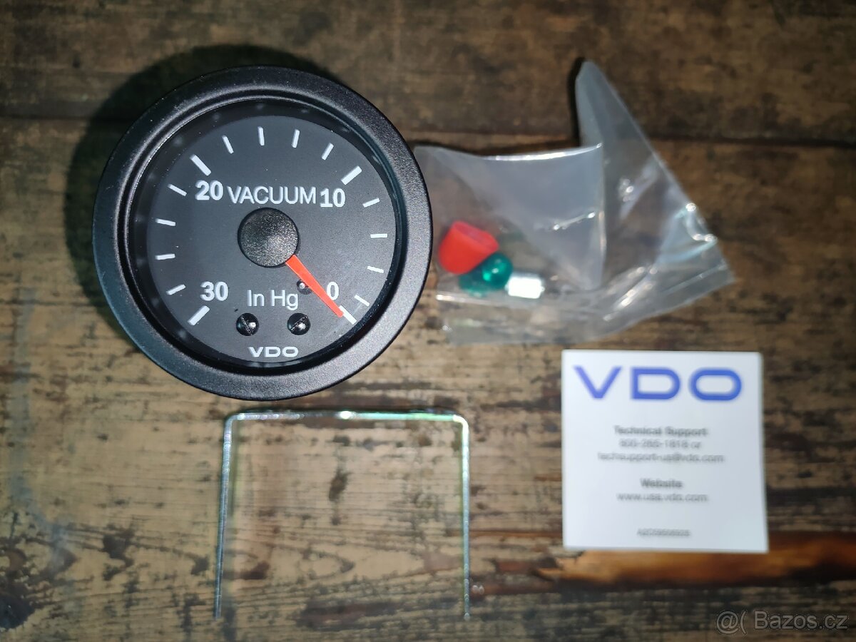 Nový VDO Vacuum meter 52mm - měřič podtlaku v sání - 10