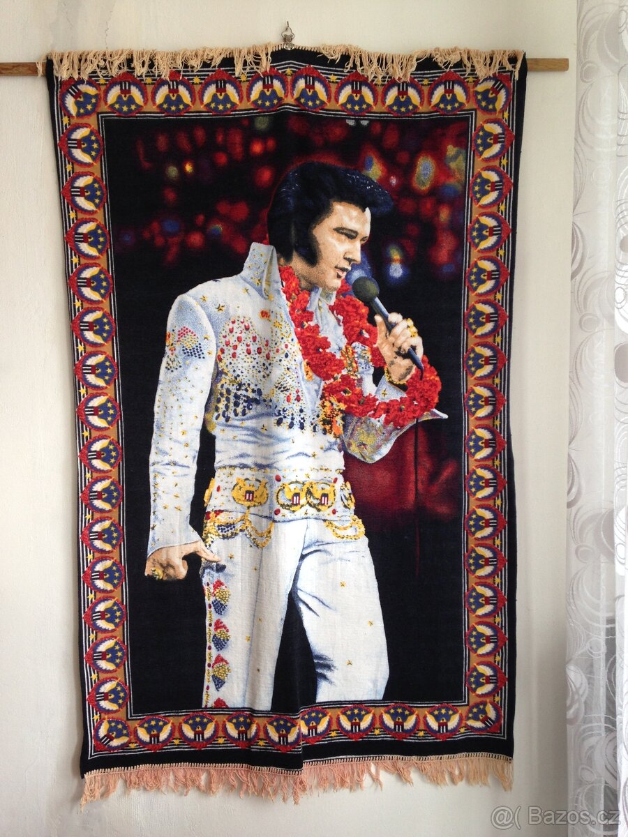 Elvis Presley historický koberec z USA - pro sběratele NOVÝ - 10