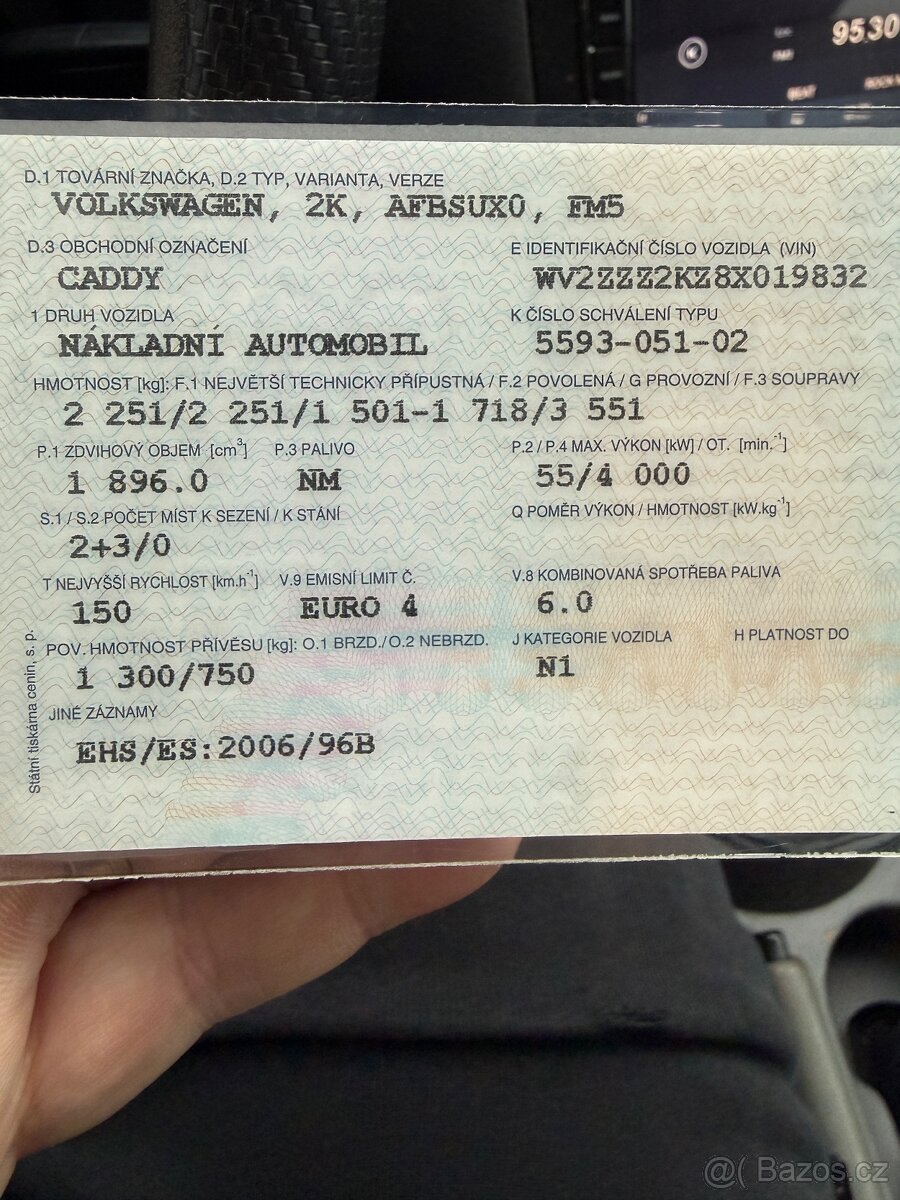 VW Caddy 1.9tdi 55kw 2007 - 10