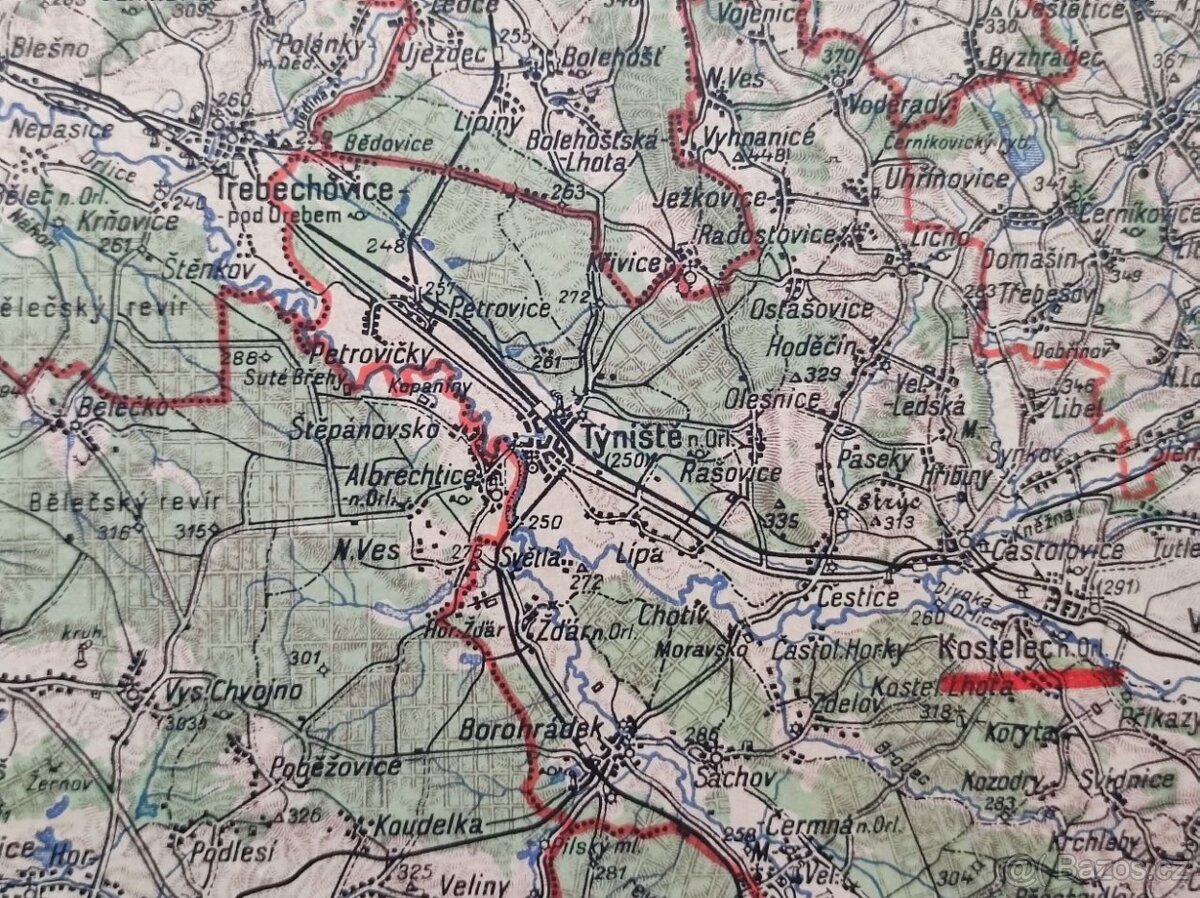 Strará mapa - Východní Čechy, Orlické hory a Severní Morava - 10