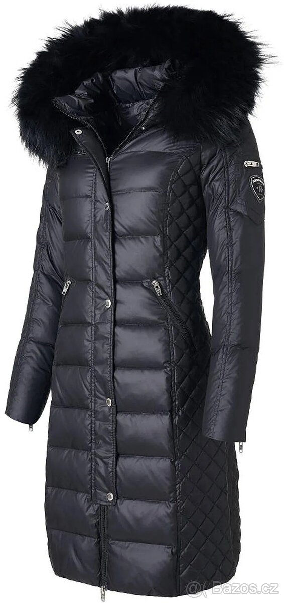 Péřová zimní černá prošívaná bunda, vel. 38, zn. Rockandblue - 10