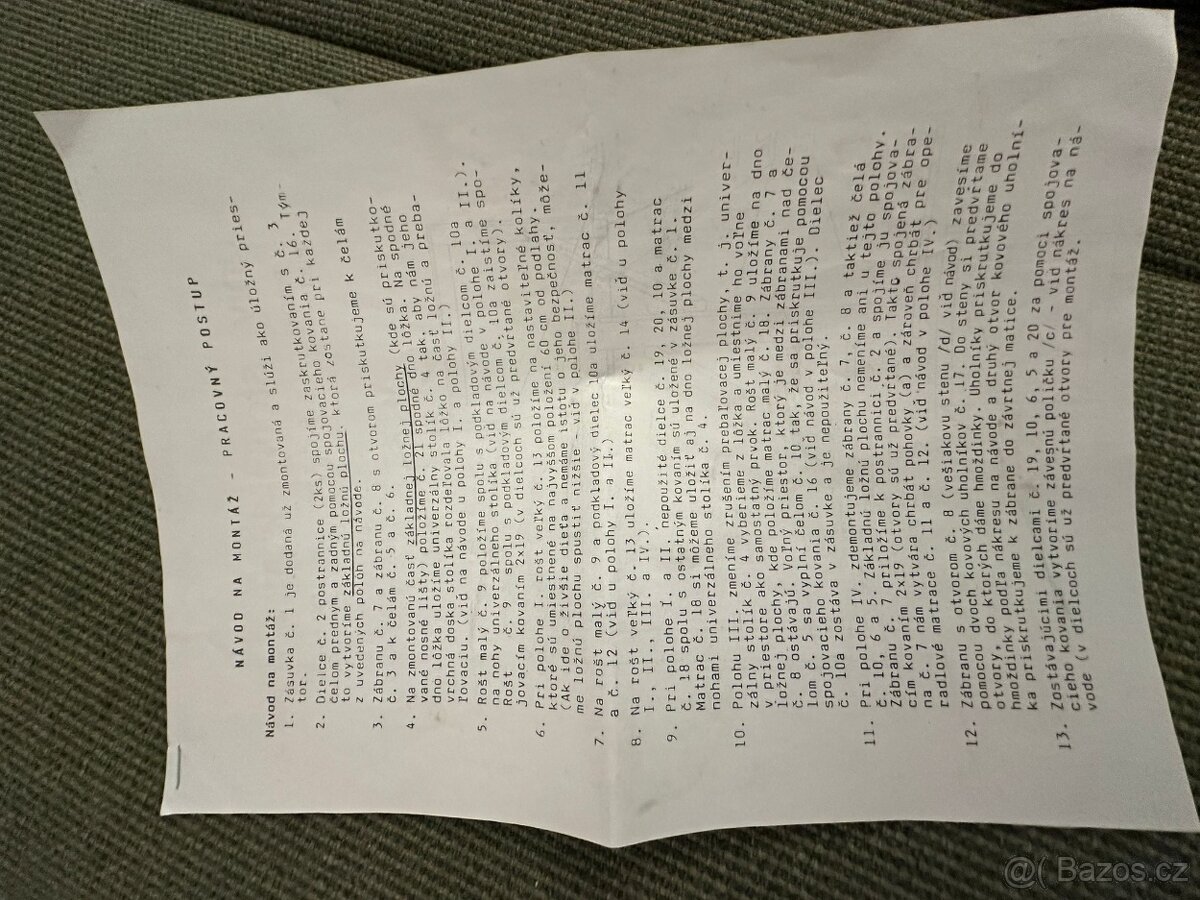 Postýlka kombi - 10