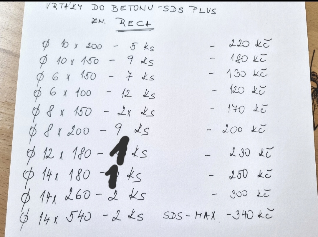 Vrtáky-beton,železo - 10