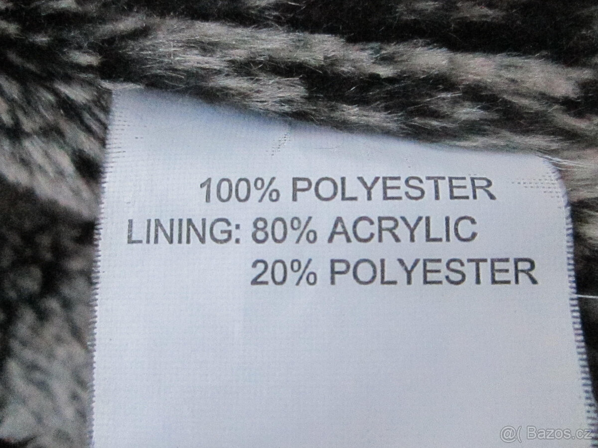 Kabát / kožich z umělé kožešiny, vel. M/L, délka 102 cm - 10