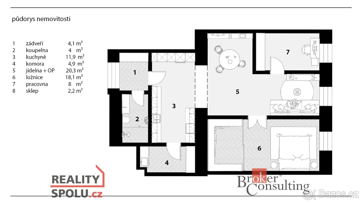 Prodej, byty/3+1, 73.5 m2, Karlínské náměstí 225/8, Karlín, - 10