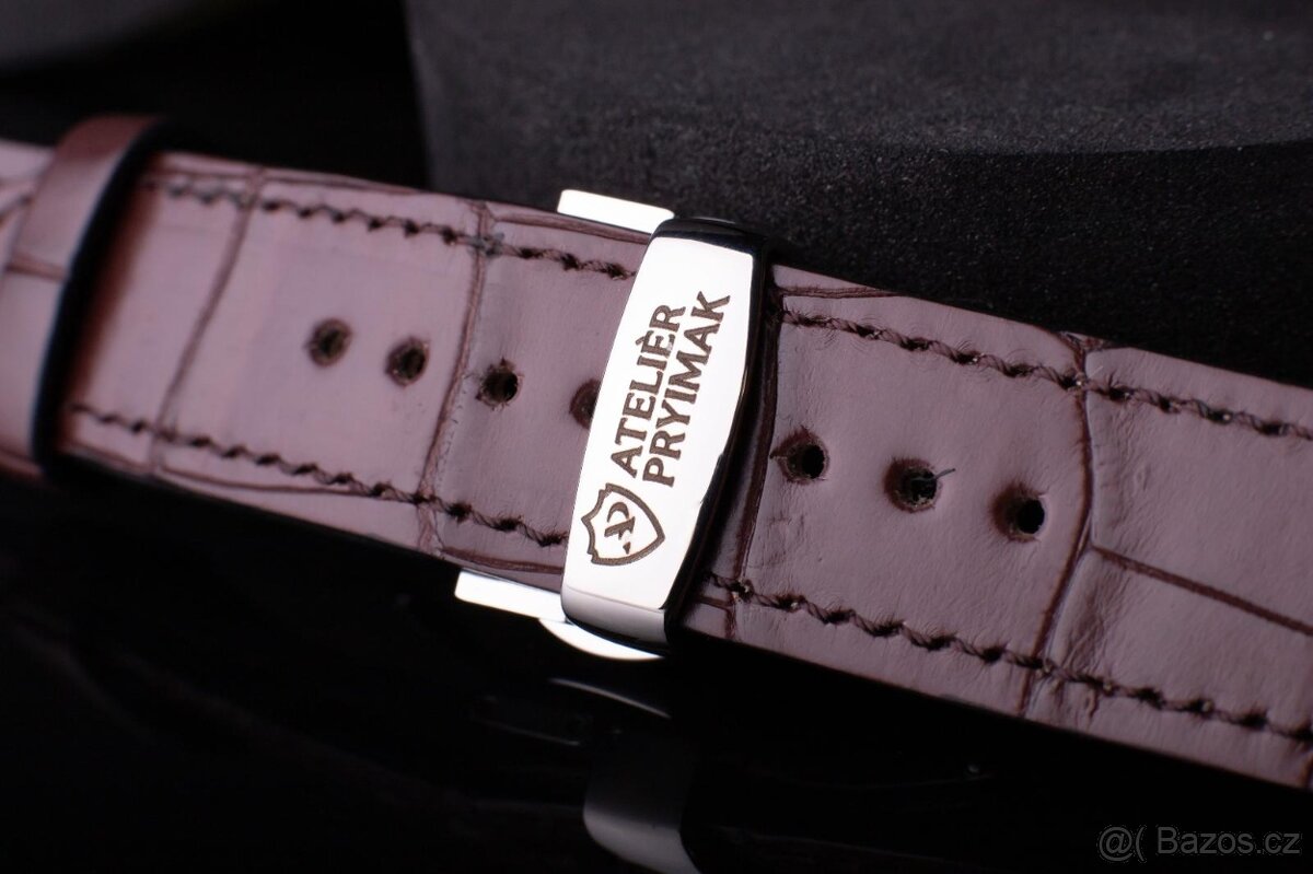 Hnědý řemínek AP Croco Heritage z krokodýlí kůže - 10