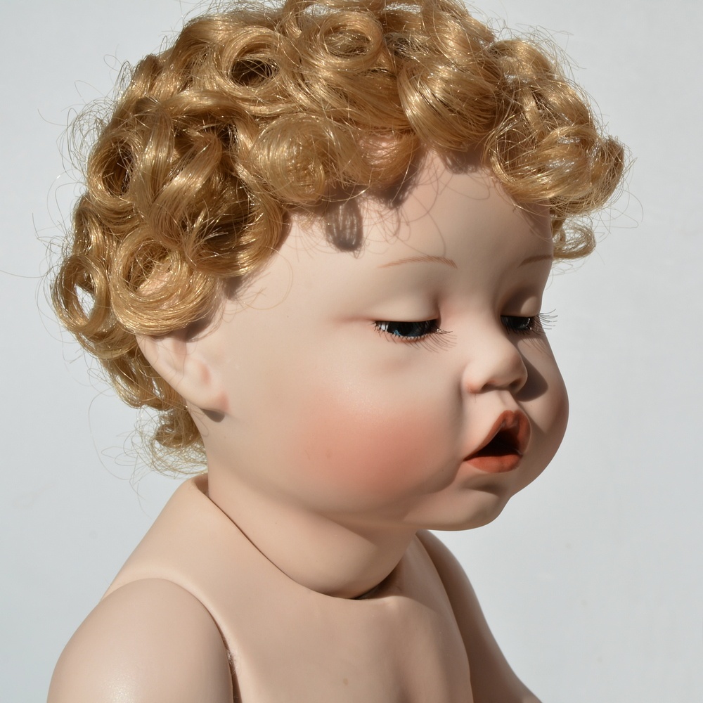 Porcelánová panenka +vanička +kachna +bublinky +kožíšek - 10