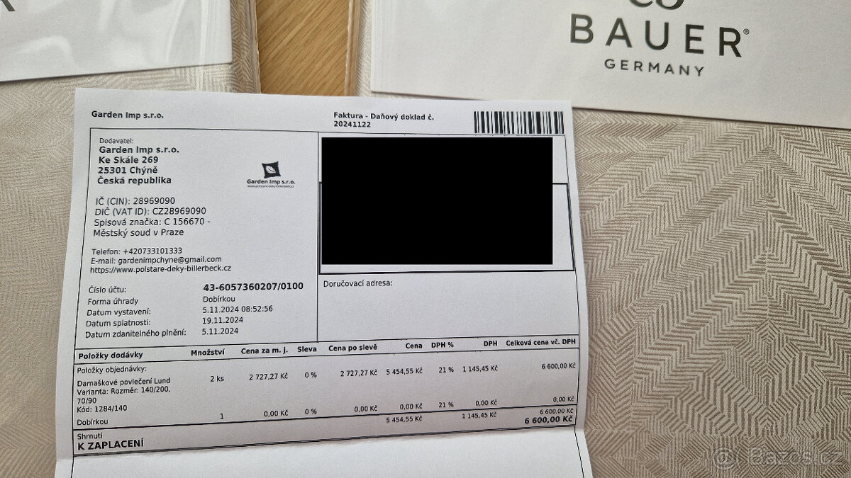 2x luxusní damaškové ložní prádlo Curt Bauer NOVÉ - 10