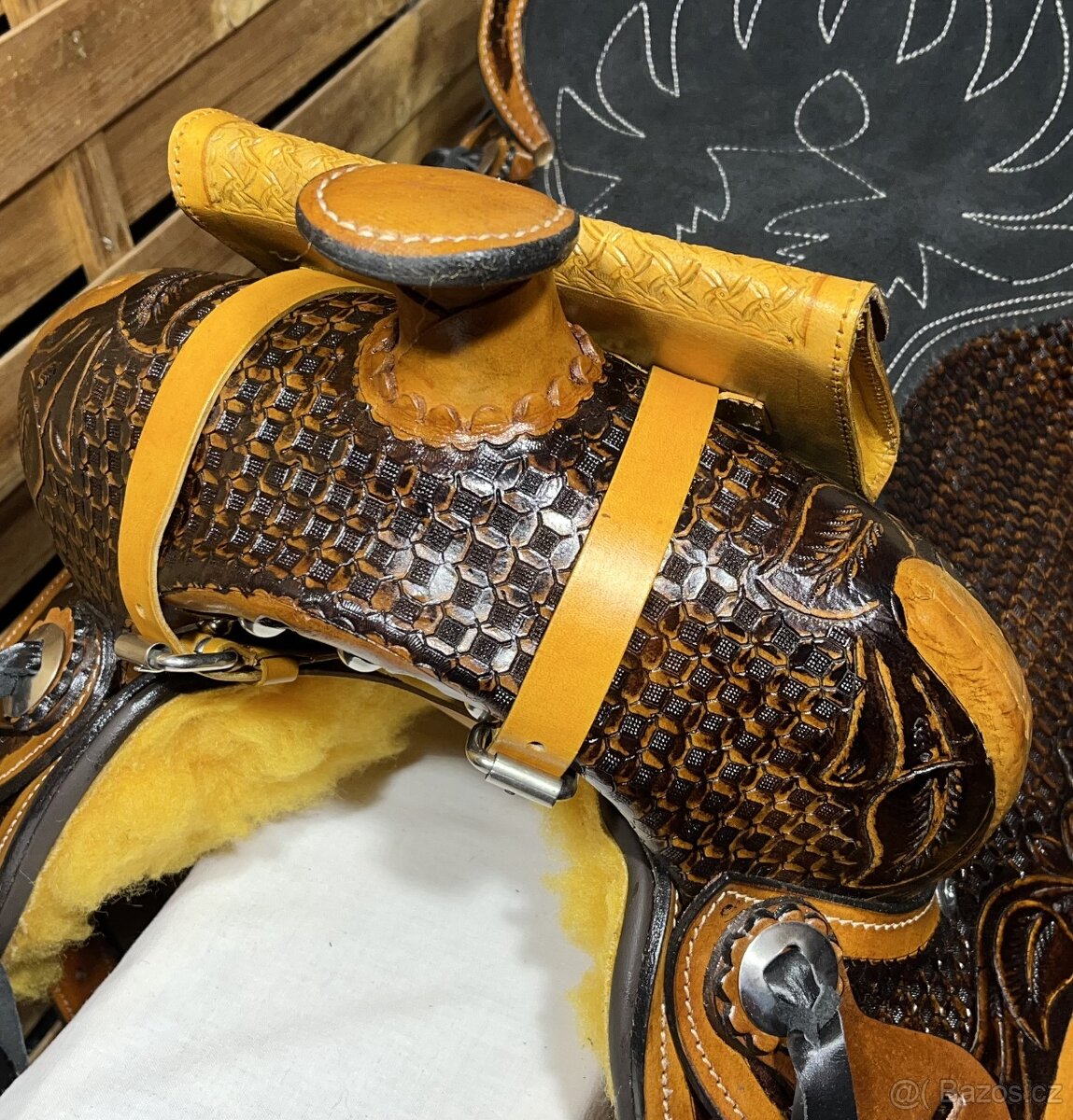 Kožené pouzdro na mobil k westernovému sedlu - 10