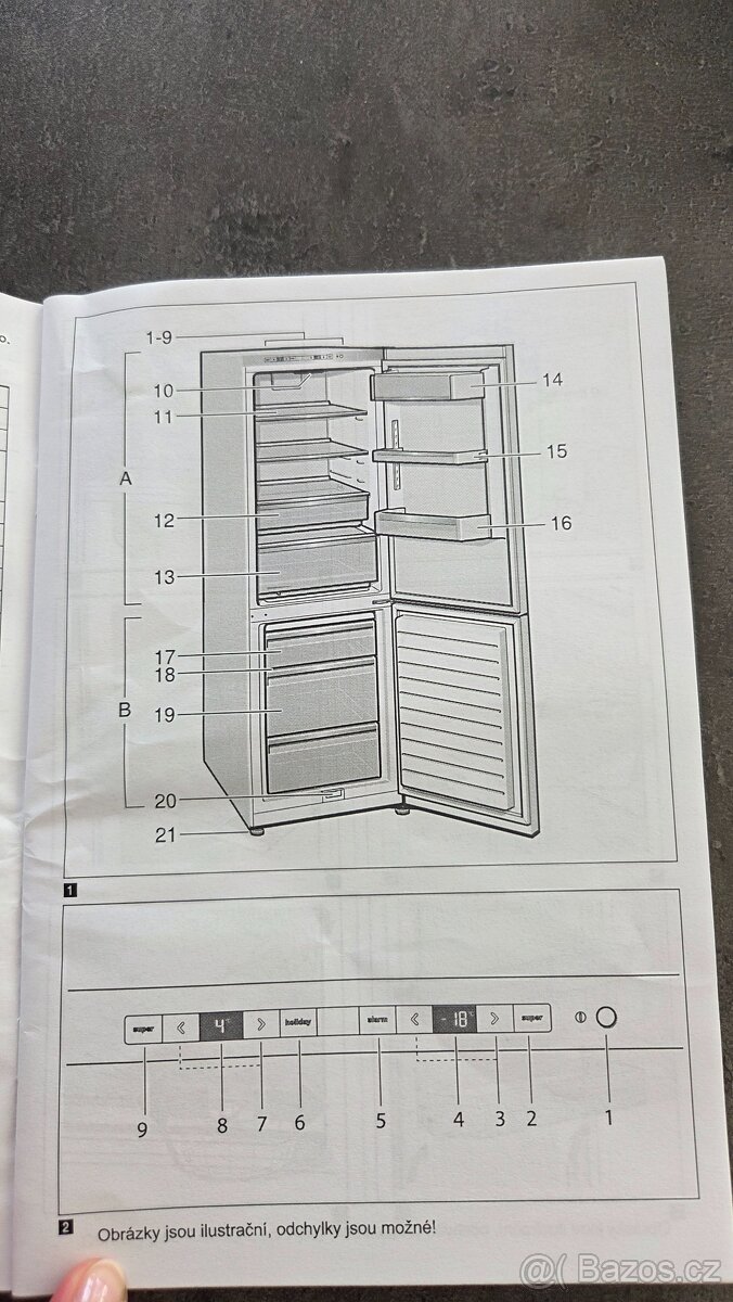 Lednice se samostatným mrazákem Bosch - 10