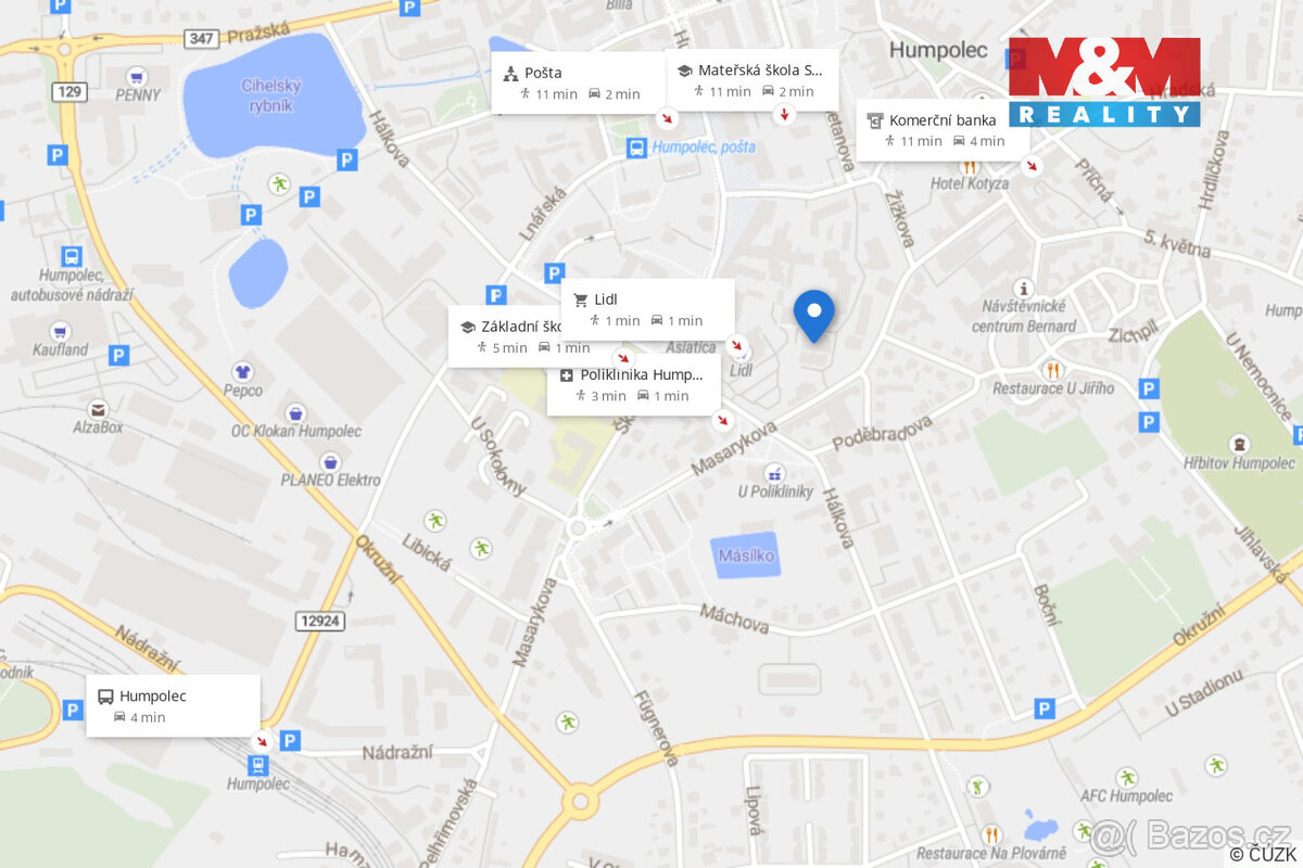 Pronájem bytu 1+1, 43 m², Humpolec, ul. Masarykova - 10