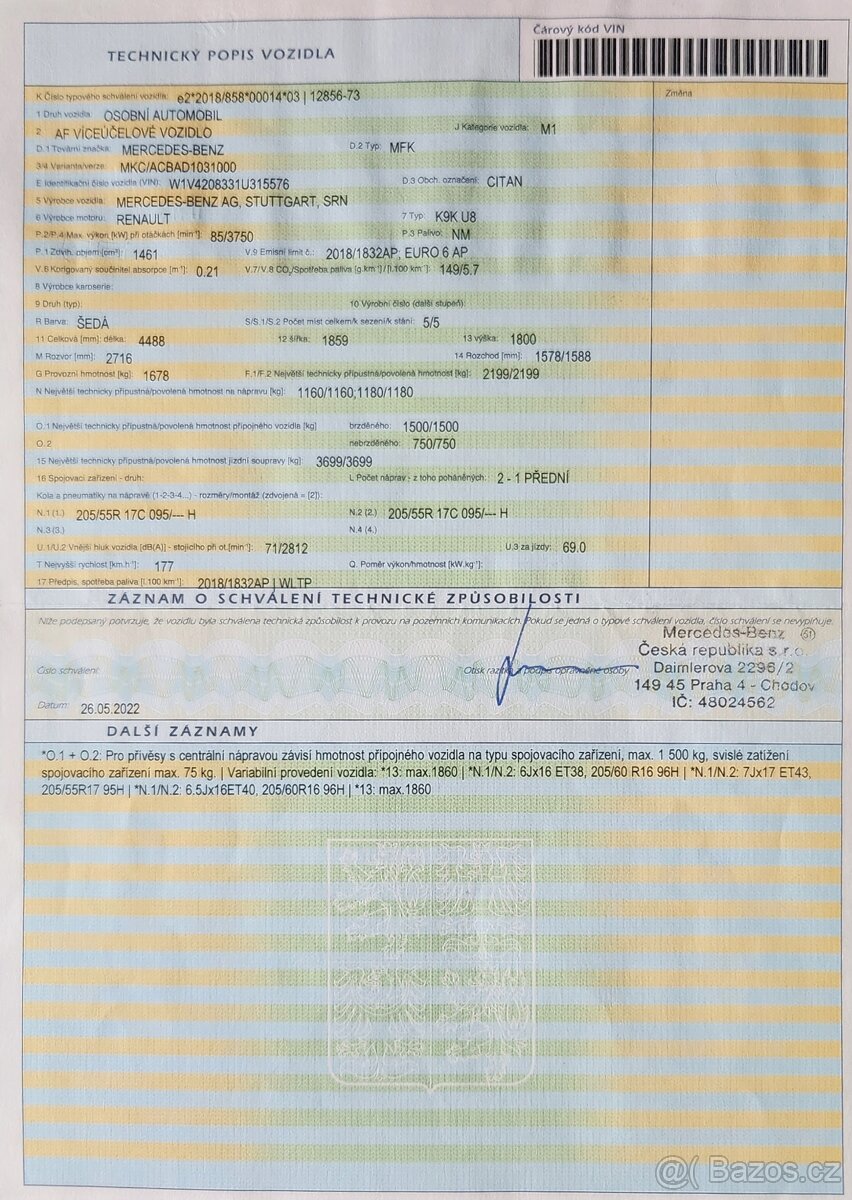 Mercedes CITAN AUTOMAT T klas - 10