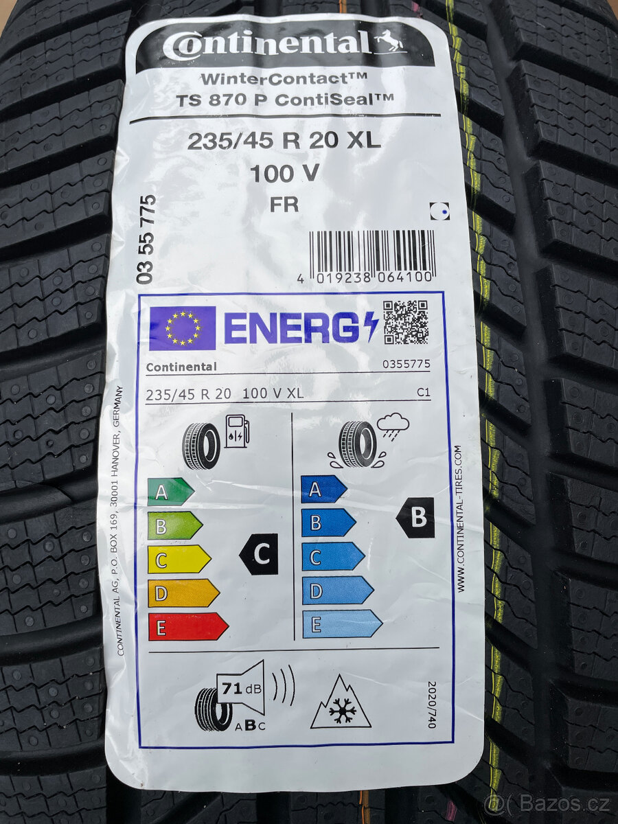 KODIAQ NOVÉ CONTINENTAL WC TS870P CS 235/45/20 100V DOT2025 - 10