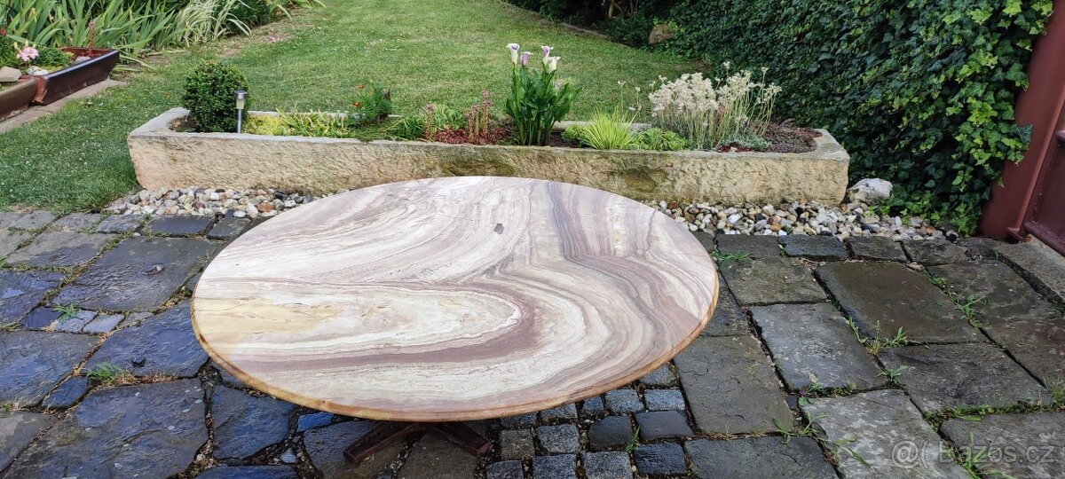 Mramorový konferenční stůl průměr 130cm - 10