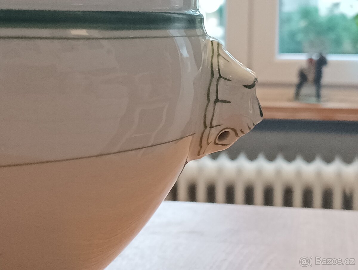 STAROŽITNÁ SECESNÍ PORCELÁNOVÁ MÍSA PIGOIS & JACQUET FRANCIE - 10