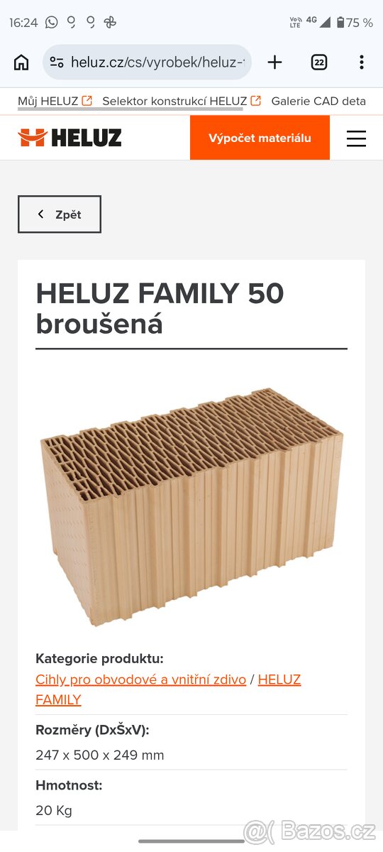 Broušené cihly a věncovky Heluz - 10