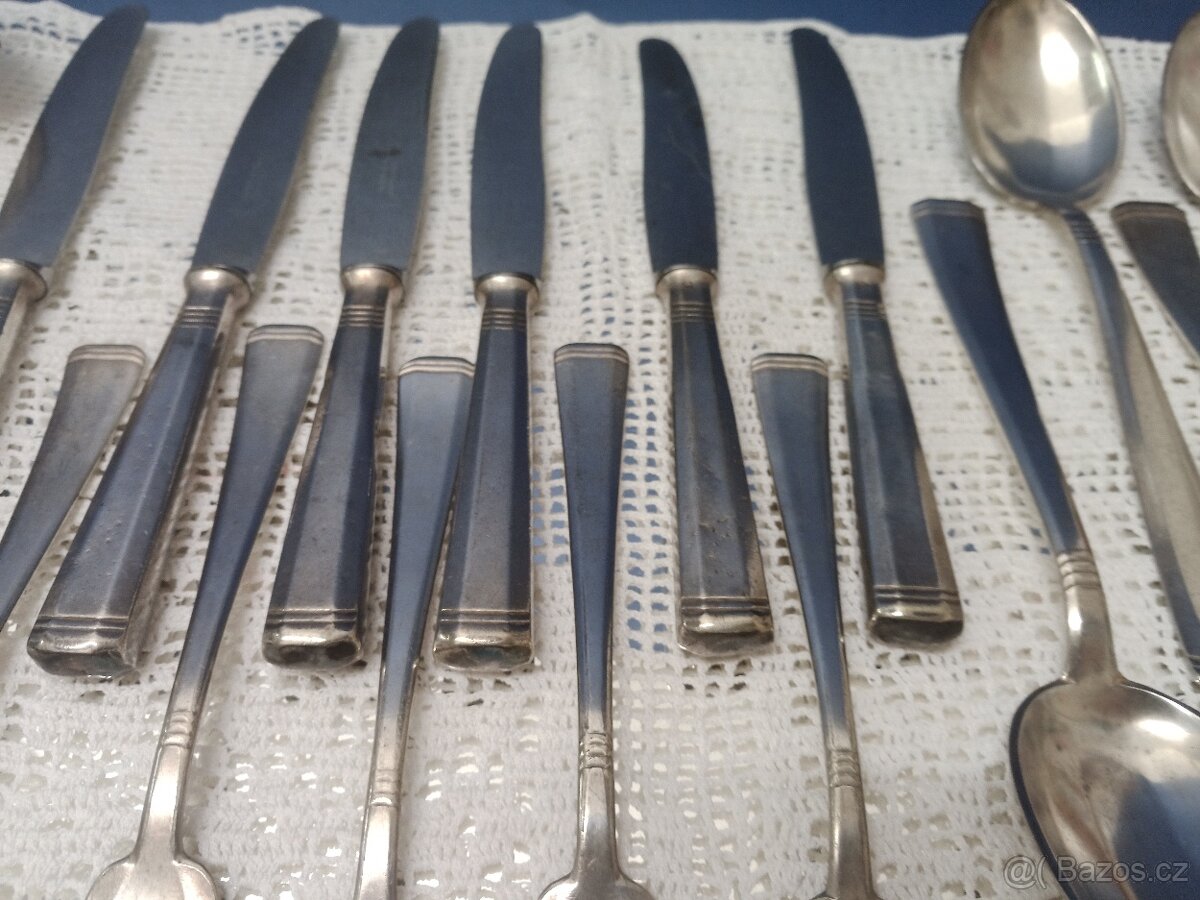 Velký set postříbrných příboru / Ag 900 - 10