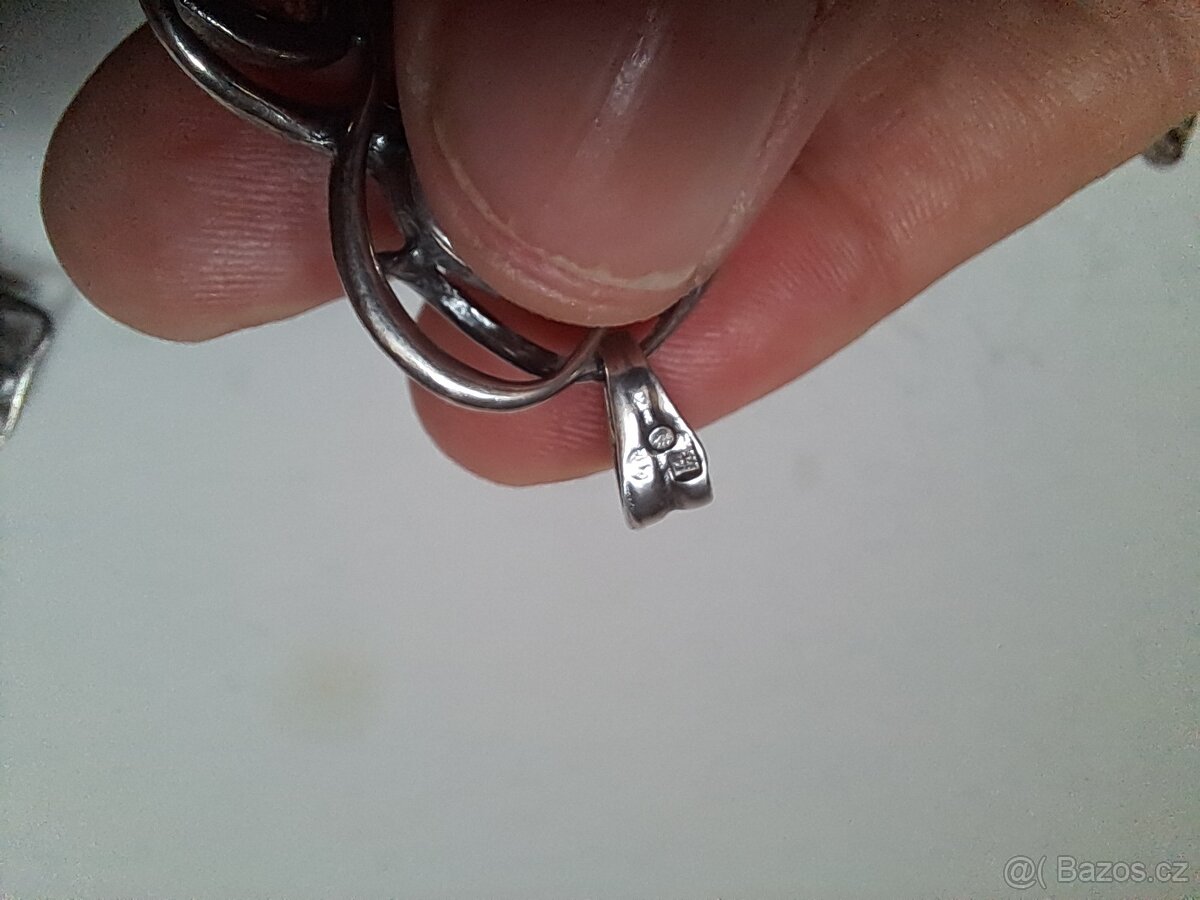 Stříbrná sada s koralem - 10