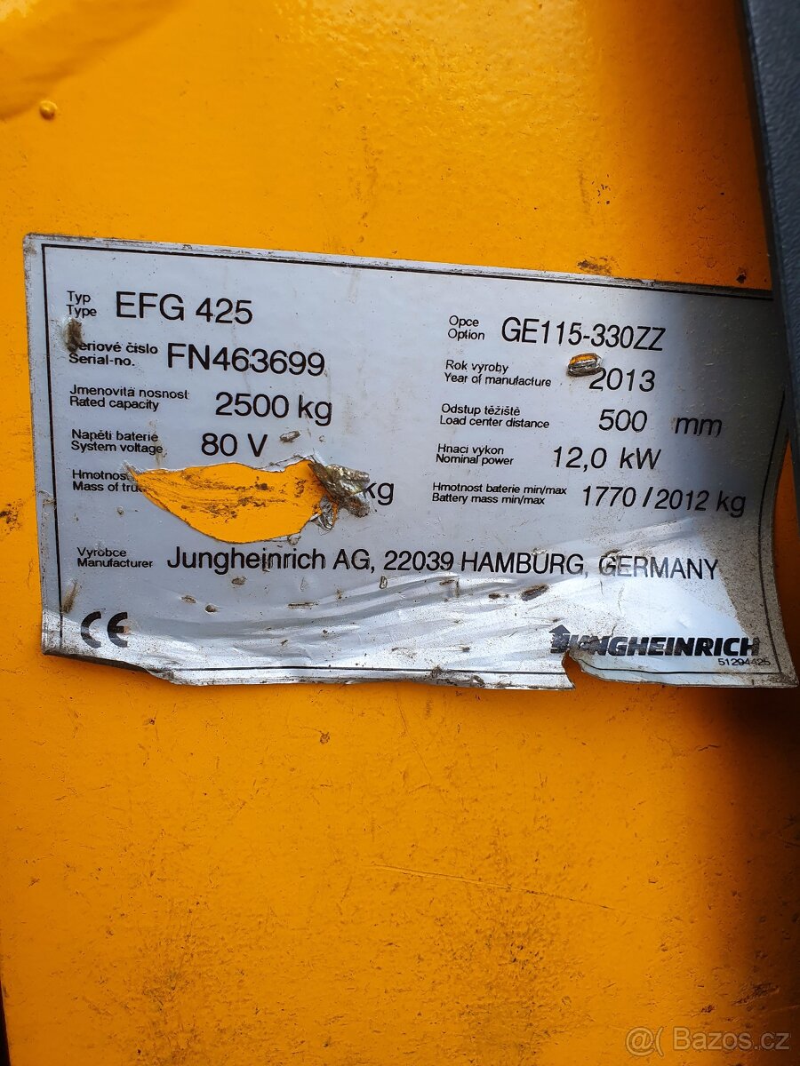 VZV Jungheinrich EFG 425 - 10