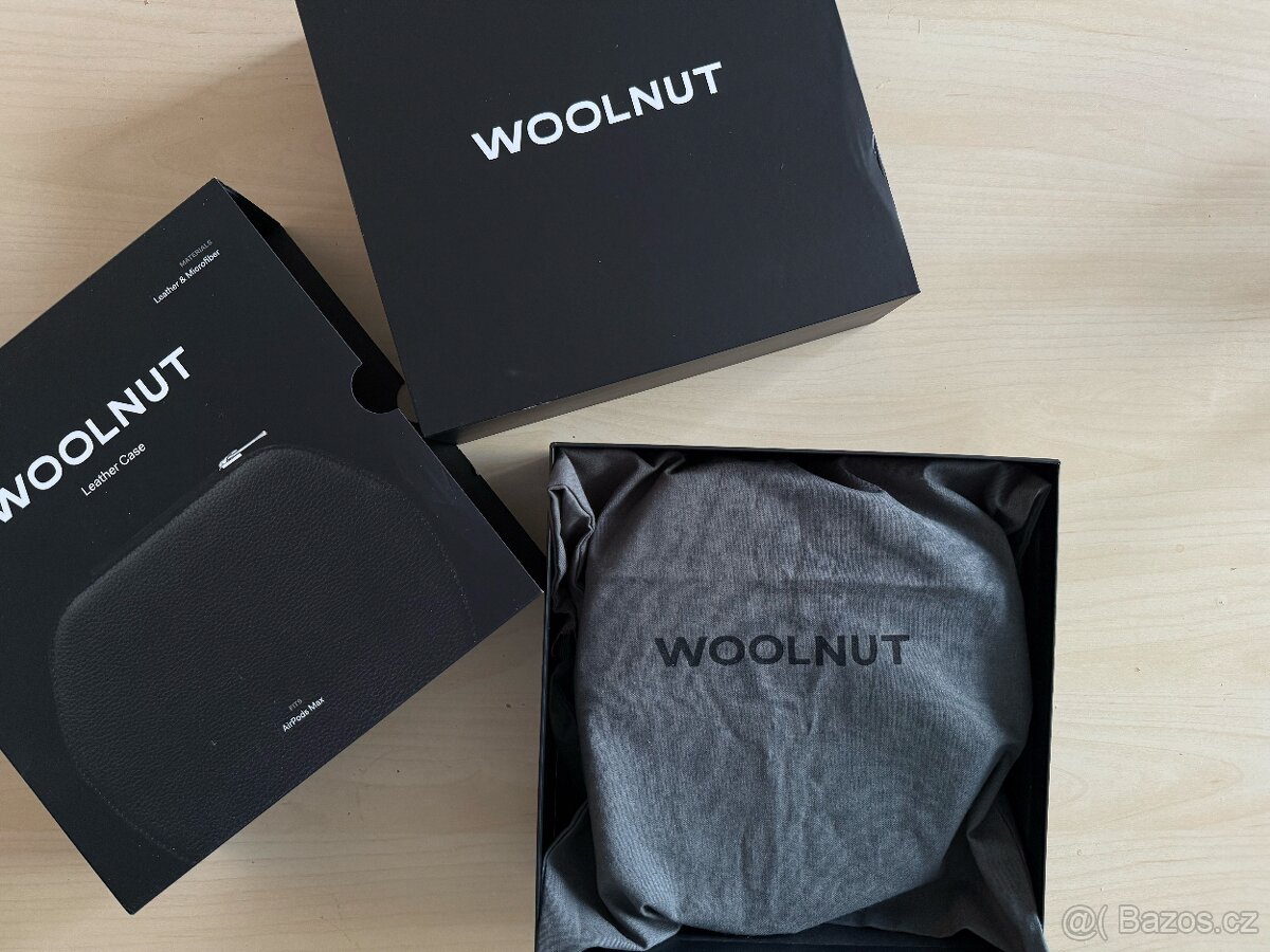 Kožené pouzdro pro AirPods Max černé Woolnut - 10