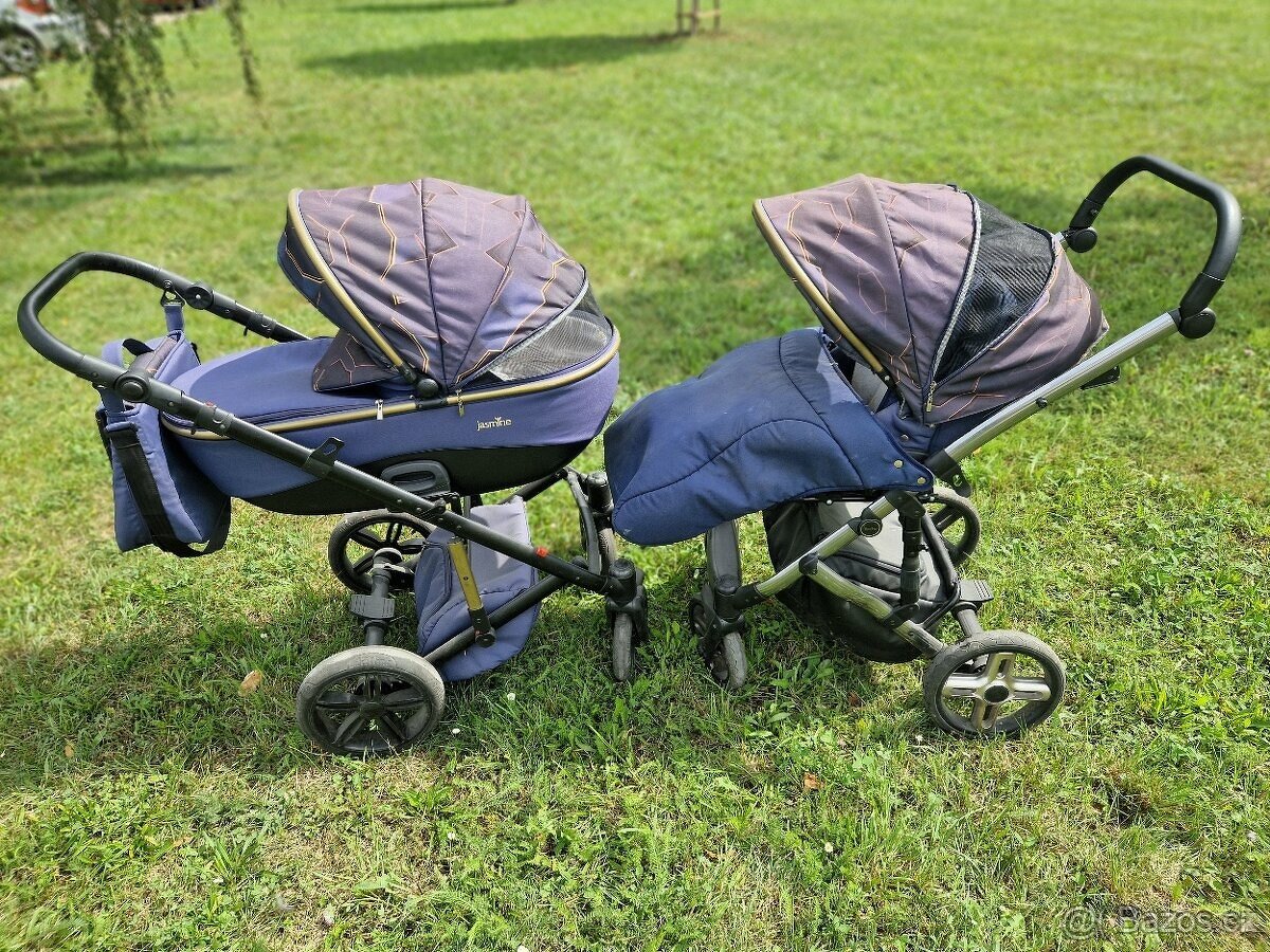 DARUJEME 2x Dětský kočárek JASMINE + ohrádku na zahradu - 10