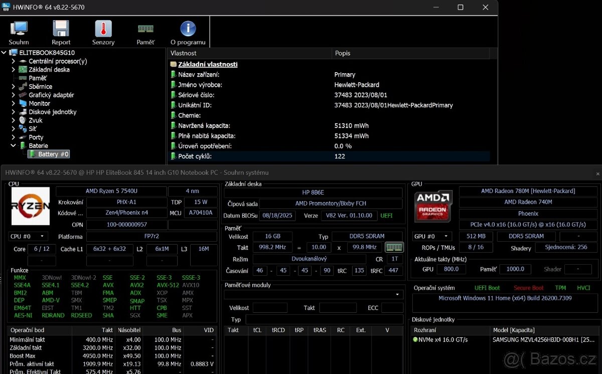 Nádherný profesionální HP Elitebook 845 G10 - 10