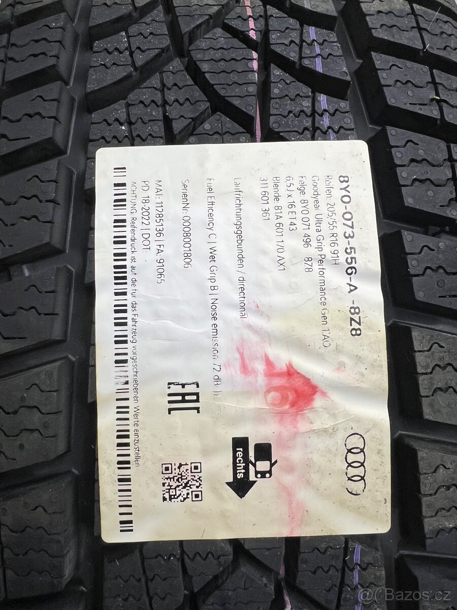 205/55 r16 nepoužívané Audi zimní TOP - 10