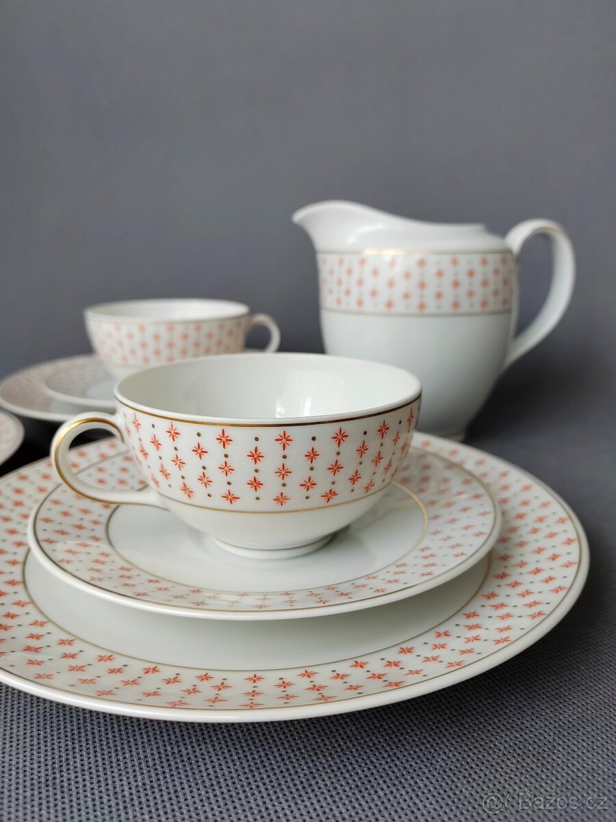 Krásná starožitná porcelánova sada Kaestner Saxonia 1929-37 - 10