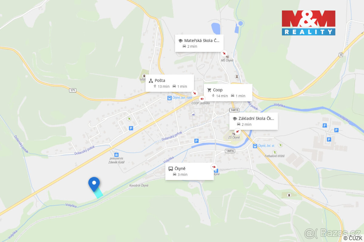 Prodej pole, 3520 m², Čkyně - 10