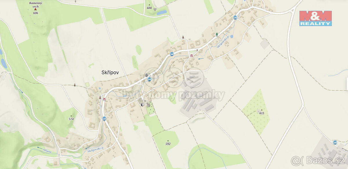 Prodej pozemku k bydlení, 648 m², Skřípov - 10